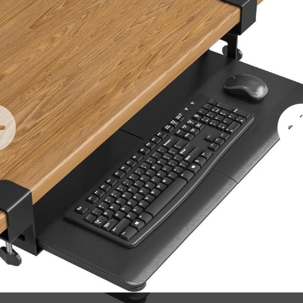 BNIB Bontec Under Desk Keyboard Tray - Black and Brown